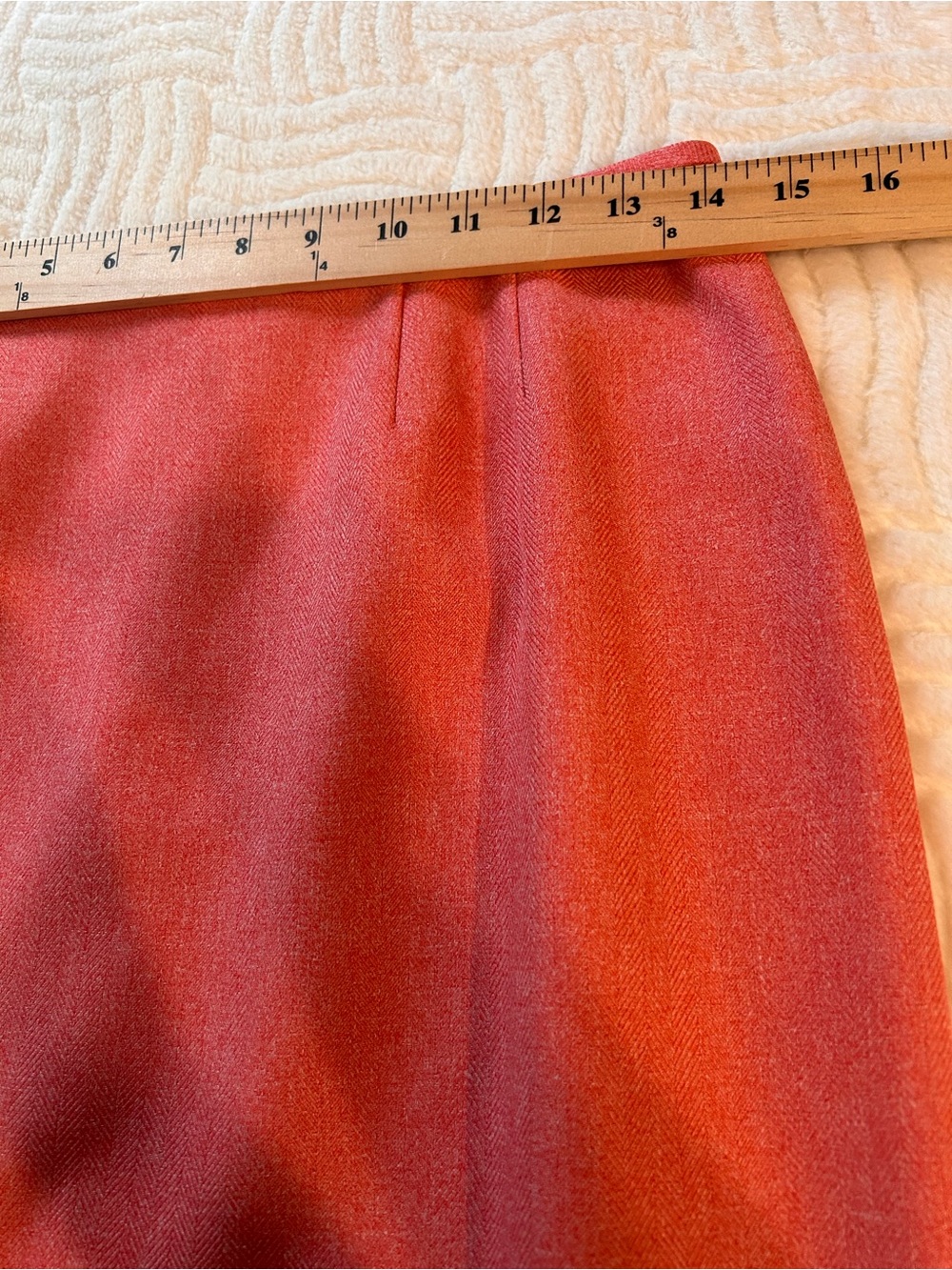 Le Suit Coral Pencil Skirt Herringbone Soft Jacquard Blazer Lined Notch Collar - Picture 8 of 16